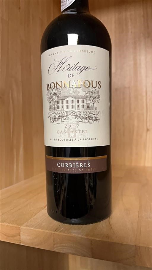Languedoc Corbières Bonnafous Héritage 2017