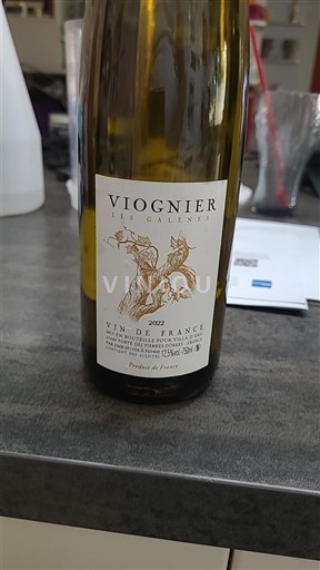 Vin Blanc sec Viognier Les Galets 2022 France Vallée du Rhône AOC