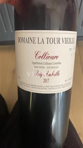 Rosellón Collioure Domaine La Tour Vieille Puig Ambeille 2017