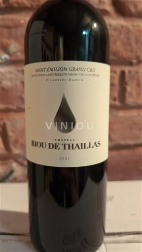 Bordeaux Saint-Émilion Grand Cru Château Riou de Thaillas 2021