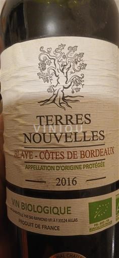 Bordeaux Blaye-Côtes-de-Bordeaux Terres Nouvelles 2016