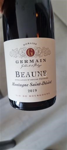 Burgundi Beaune Premier Cru Domaine Germain Montagne Saint-Désiré 2019
