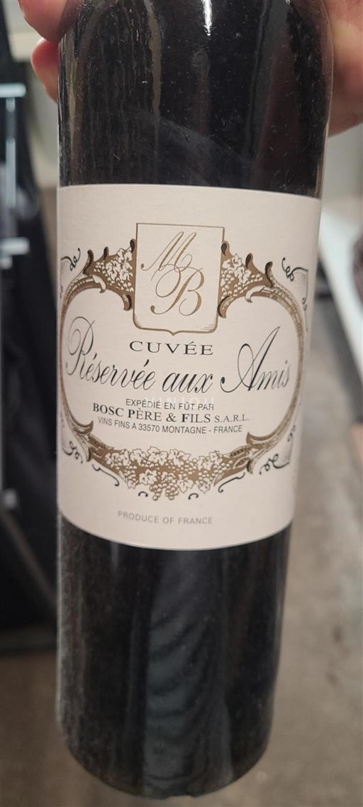 Bordeaux Montagne-Saint-Émilion Bosc Père & Fils Réservée aux Amis Neleten.