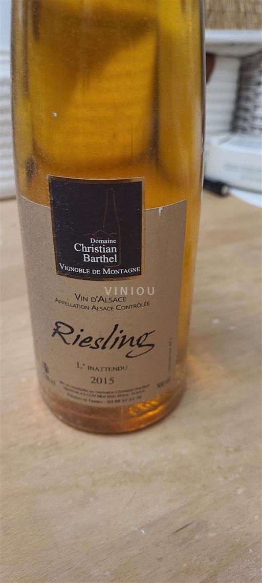 Alsace Grand Cru Domaine Christian Barthel L'inattendu 2015