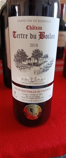 Bordéus Blaye-Côtes-de-Bordéus Château Tertre du Boilon 2018