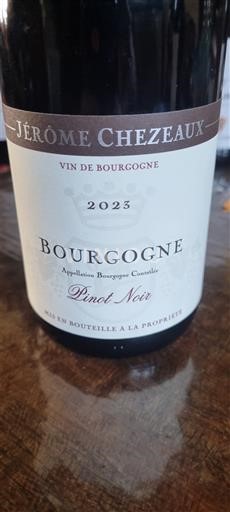 Burgundi Bourgogne Jérôme Chezeaux Pinot Noir 2023