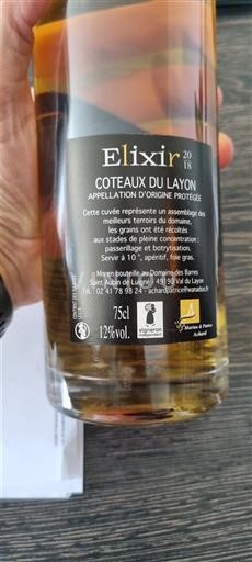 Dolina Loare Coteaux-du-Layon Domaine Des Sablons Elixir 2018