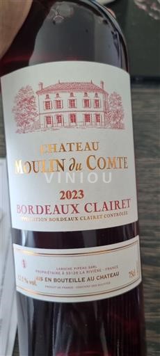 Bordeaux Bordeaux Clairet Château Moulin du Comte 2023