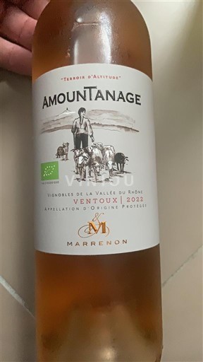 Vin Rosé sec Amountanage Marrenon 2022 France Vallée du Rhône Ventoux AOC bio