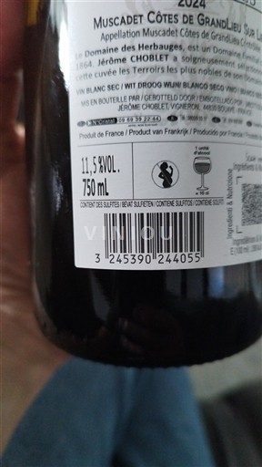 Thung lũng sông Loire Muscadet-côtes-de-grand-lieu Jérôme Choblet 2024