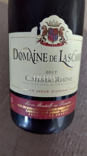 Rona dolina Côtes-du-Rhône Domaine Lascamp Le Sieur d'Ornac 2017