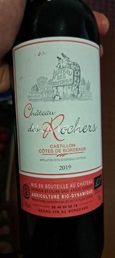 Bordeaux Castillon-côtes-de-bordeaux Château Des Rochers 2019