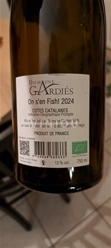 Languedoc y Rosellón Costas Catalanas Domaine Gardiés On s'en Fish! 2024