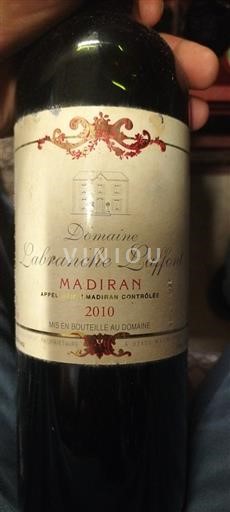 Lounais-Ranska Madiran Domaine Labranche Laffont 2010