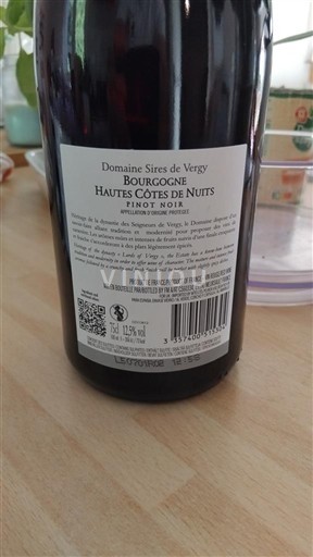 Bourgogne Hautes Côtes de Nuits Grand Cru Domaine Sires de Vergy 2023