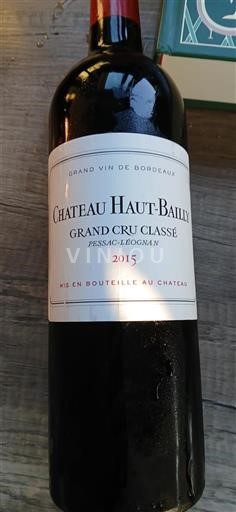 Bordeaux Pessac-Léognan Grand Cru Château Haut-Bailly 2015