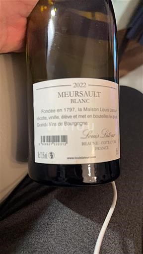 Bourgogne Meursault Louis Latour 2022