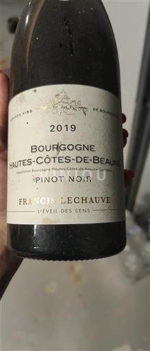 Vin Rouge sec Francis Lechauve 2019 France Bourgogne Hautes Côtes de beaune AOC
