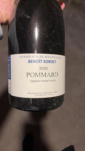 Borgogna Pommard Grand Cru Benoit Sordet 2020