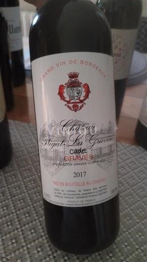 Bordéus Graves Château Stegol La Gravouse Cadet 2017