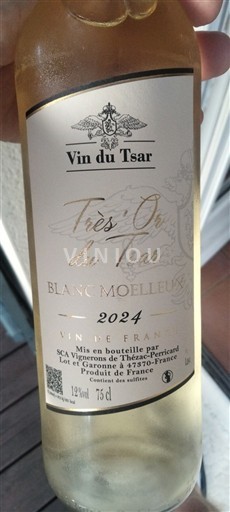 Sudoeste No especificado Vin du Tsar Très Or du Tsar 2024