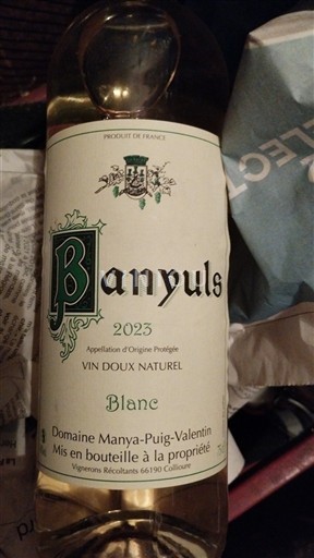 Roussillon Banyuls Domaine Manya-Puig-Valentin 2023
