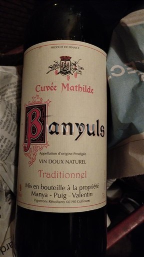 Roussillon Banyuls Manya - Puig - Valentin Mathilde Non Millésimé