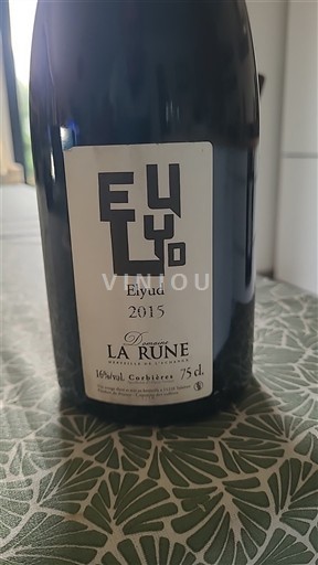 Vin Rouge sec Elyud Domaine La Rune 2015 France Languedoc Corbières AOC