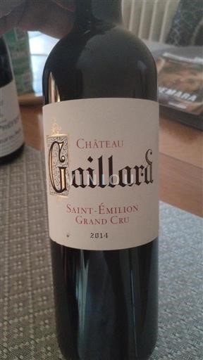 Bordéus Saint-Émilion Grand Cru Château Gaillard 2014