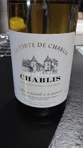 Vin Blanc sec La Porte de Chablis 2022 France Bourgogne Chablis AOC
