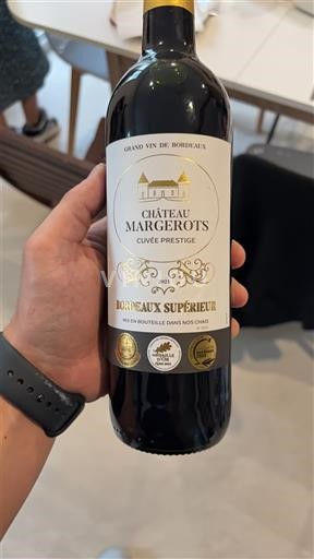 Bordéus Bordeaux Superior Château Margerots Prestige 2020