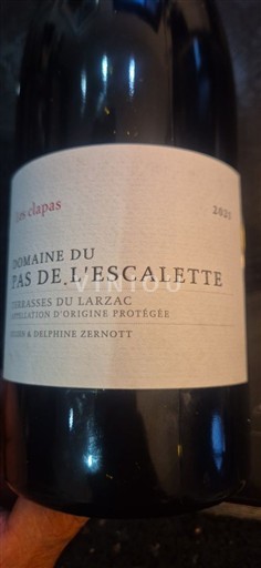 Languedoc Terrasses del Larzac Domaine Pas de L'Escalette Les clapas 2021