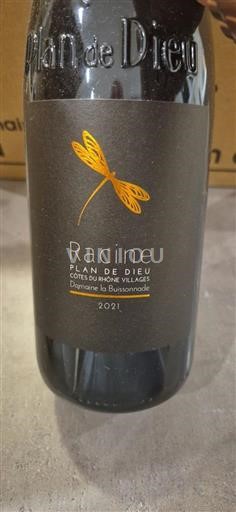 Vin Rouge sec Racine Domaine Bussonnade 2021 France Vallée du Rhône AOC