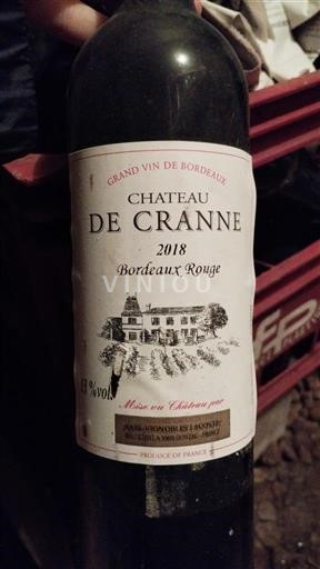 Burdeos Bordeaux Château Cranne Bordeaux rouge 2018
