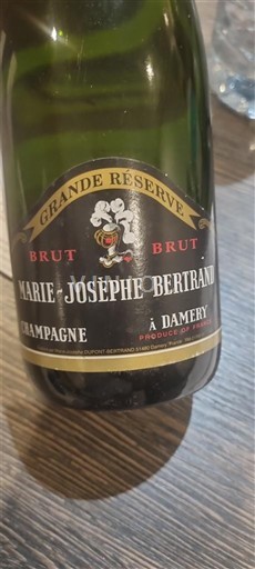 Champaña Champán Marie-Josèphe Bertrand Grande Réserve Sin añada
