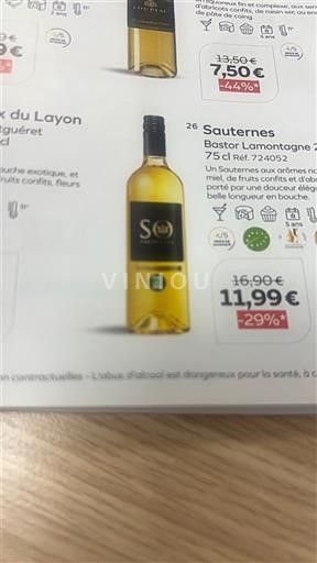 Bordéus Sauternes Bastor Lamontagne Não Sazonado