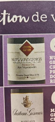 Burgundy Nuits-Saint-Georges Premier Cru Domaine Daniel Rion & Fils Aux Vignerondes 2019