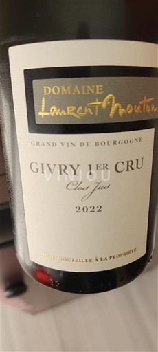 Borgoña Givry Premier Cru Domaine Laurent Mouton Clos Jus 2022