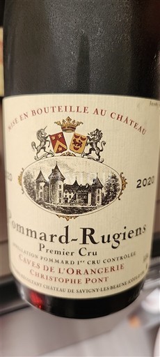 Borgoña Pommard Premier Cru Caves de l'Orangerie 2020