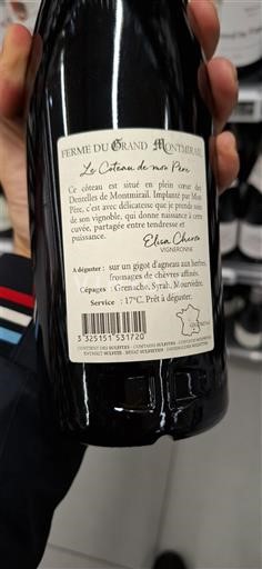 Rona dolina Gigondas Ferme du Grand Montmirail Le Coteau de ma Père Neleten.