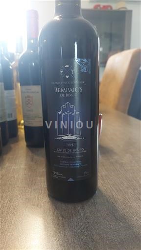 Vin Rouge sec Remparts de Birol 2015 France Bordeaux Côtes-de-bourg AOC