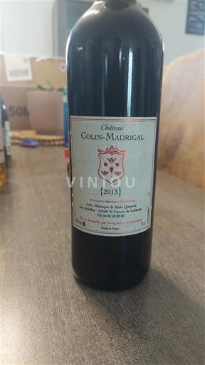 Bordeaux Château Colin-Madrigal 2013