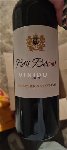 Bordéus Saint-Émilion Grand Cru Petit Bécot 2015