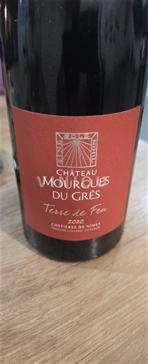 Rhônen laakso Nîmesin viinialue Château Mourgues du Grès Terre de Feu 2020
