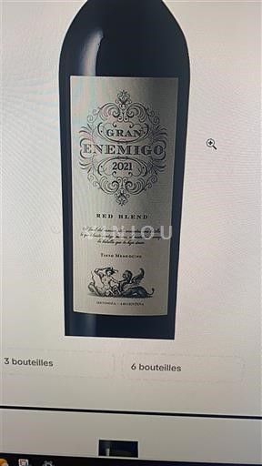 Mendoza Gran Enemigo Red Blend 2021