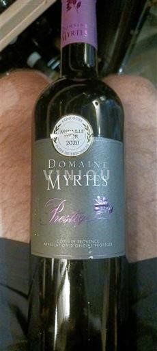 Vin Rouge sec Prestige Domaine Des Myrtes 2020 France Provence Côtes-de-provence AOC