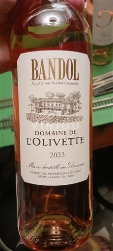 Provence Bandol Domaine L'Olivette 2023