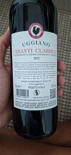 Vin Rouge sec Uggiano 2021 Italie Toscane Chianti Classico DOCG