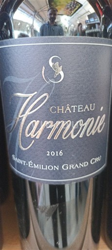 Bordeaux Saint-Émilion Grand Cru Château Harmonie 2016
