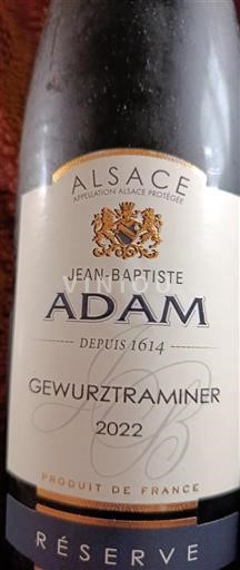 Elzas Grand Cru Jean-Baptiste Adam Réserve 2022